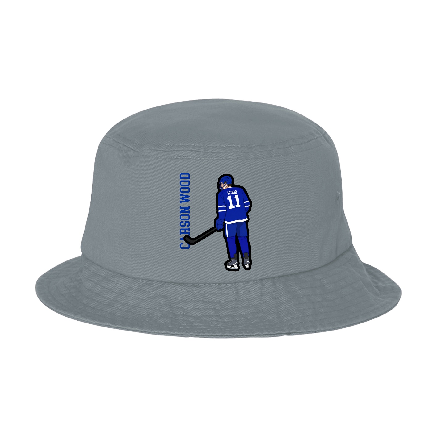 Bucket Cap — Name Vertical in Grey