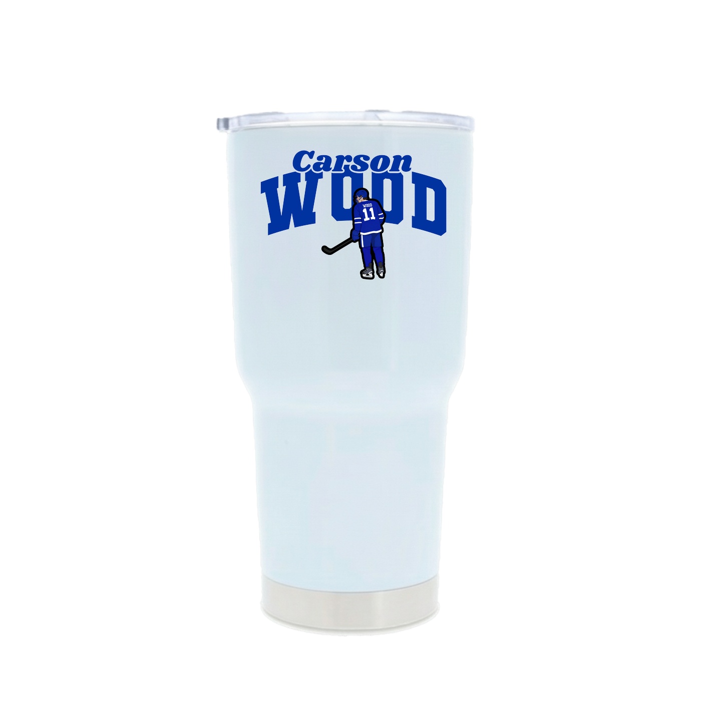 30oz Stainless Steel Tumbler — Signature Arch in White