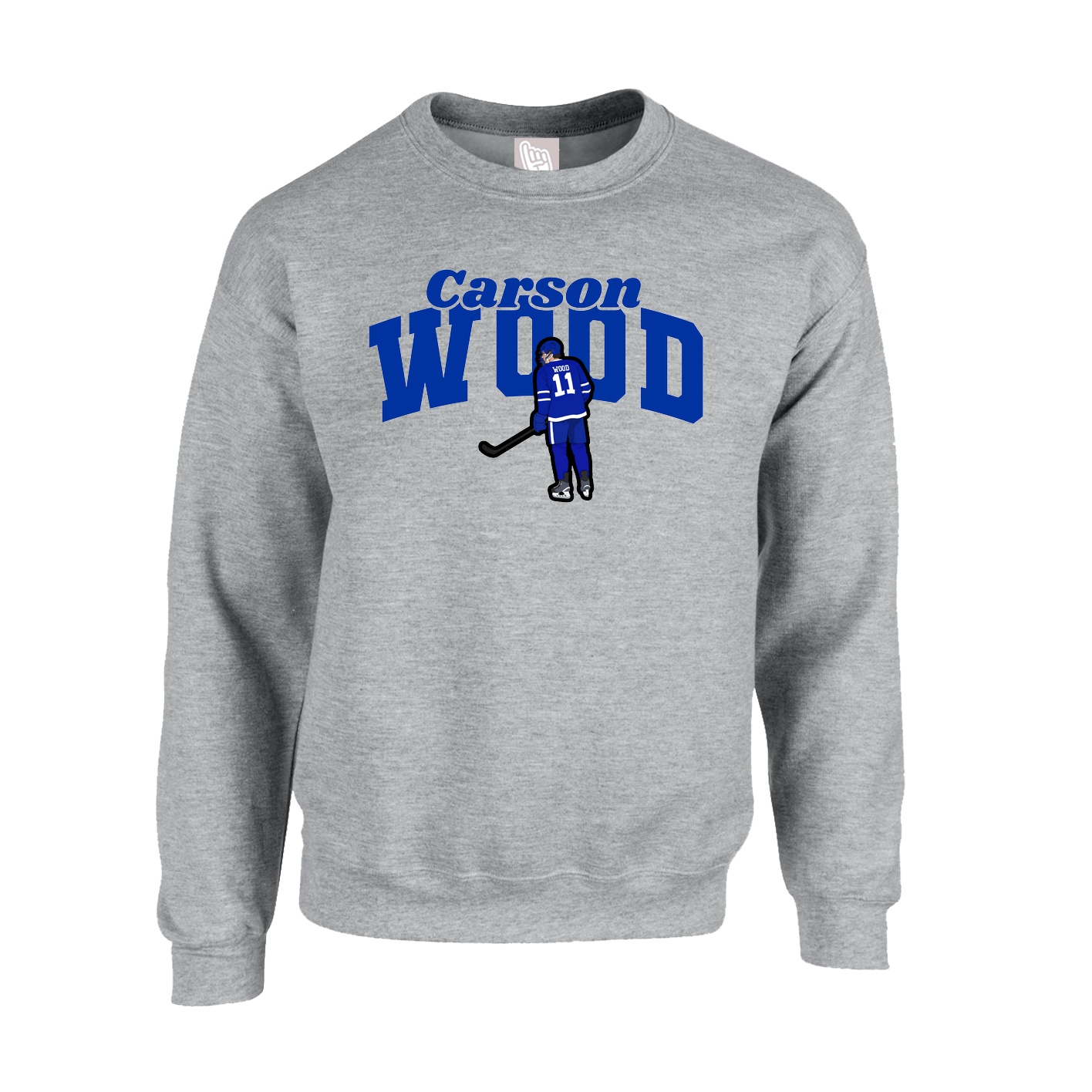 Fleece Crew — Signature Arch in Grey