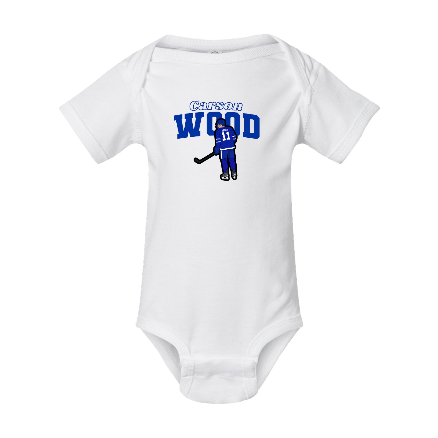 Baby Onesie — Name Arch in White