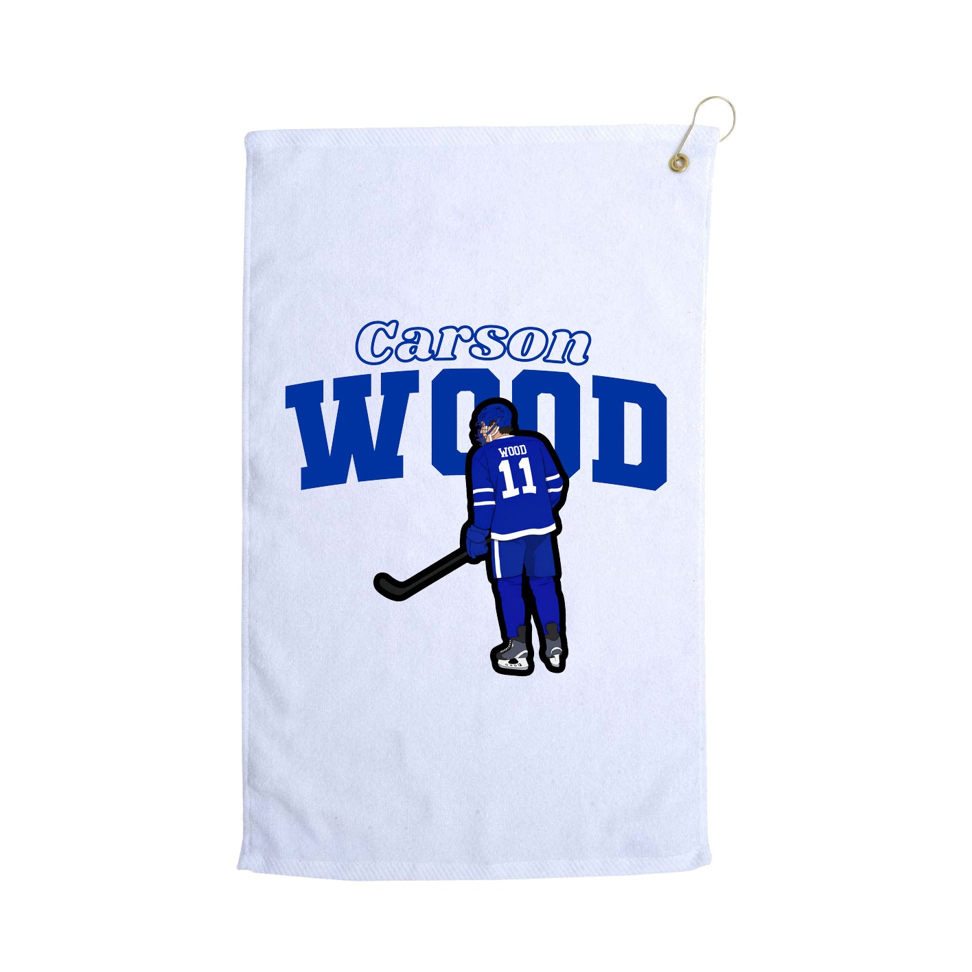 Golf Towel — Name Arch in White