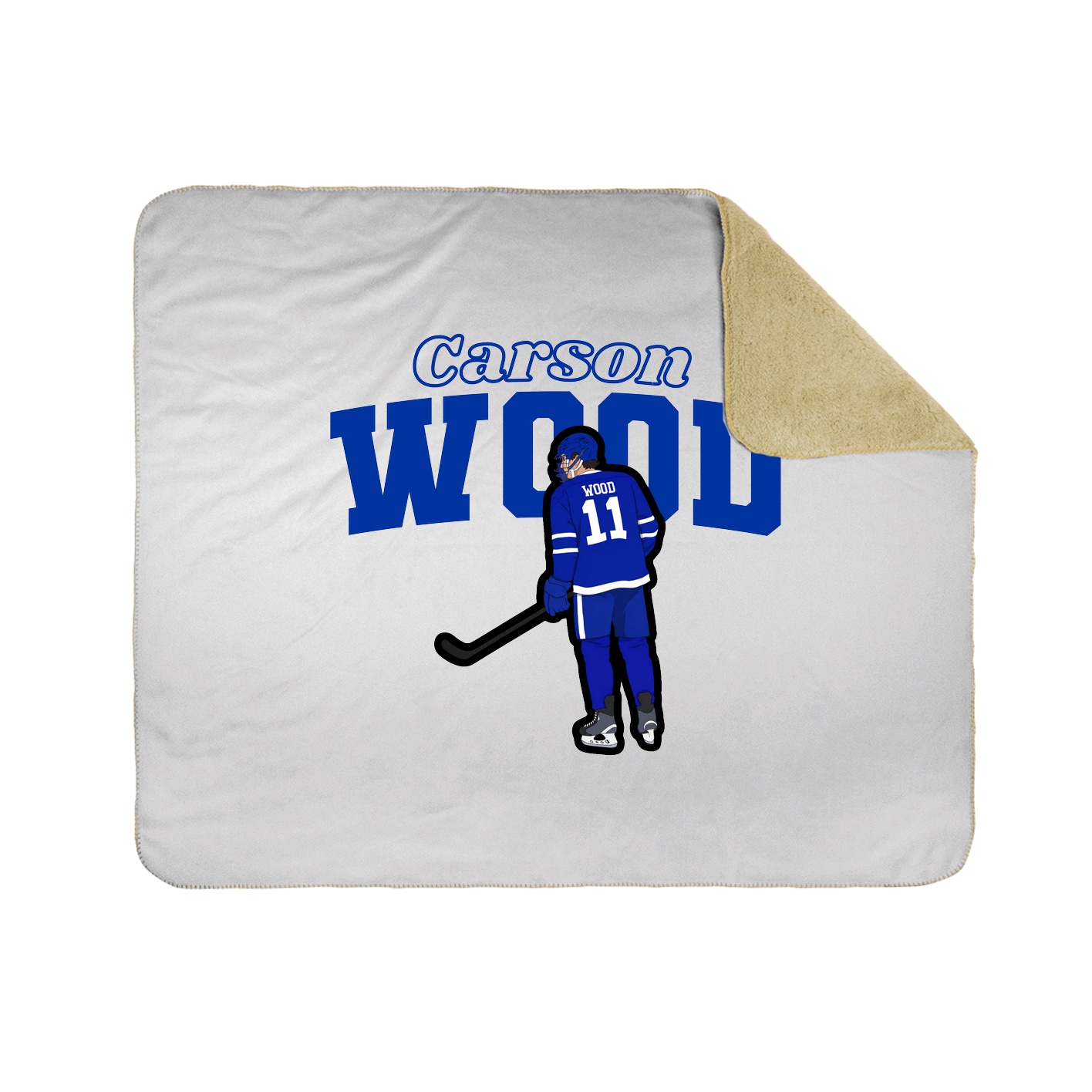 Throw Blanket — Name Arch in White