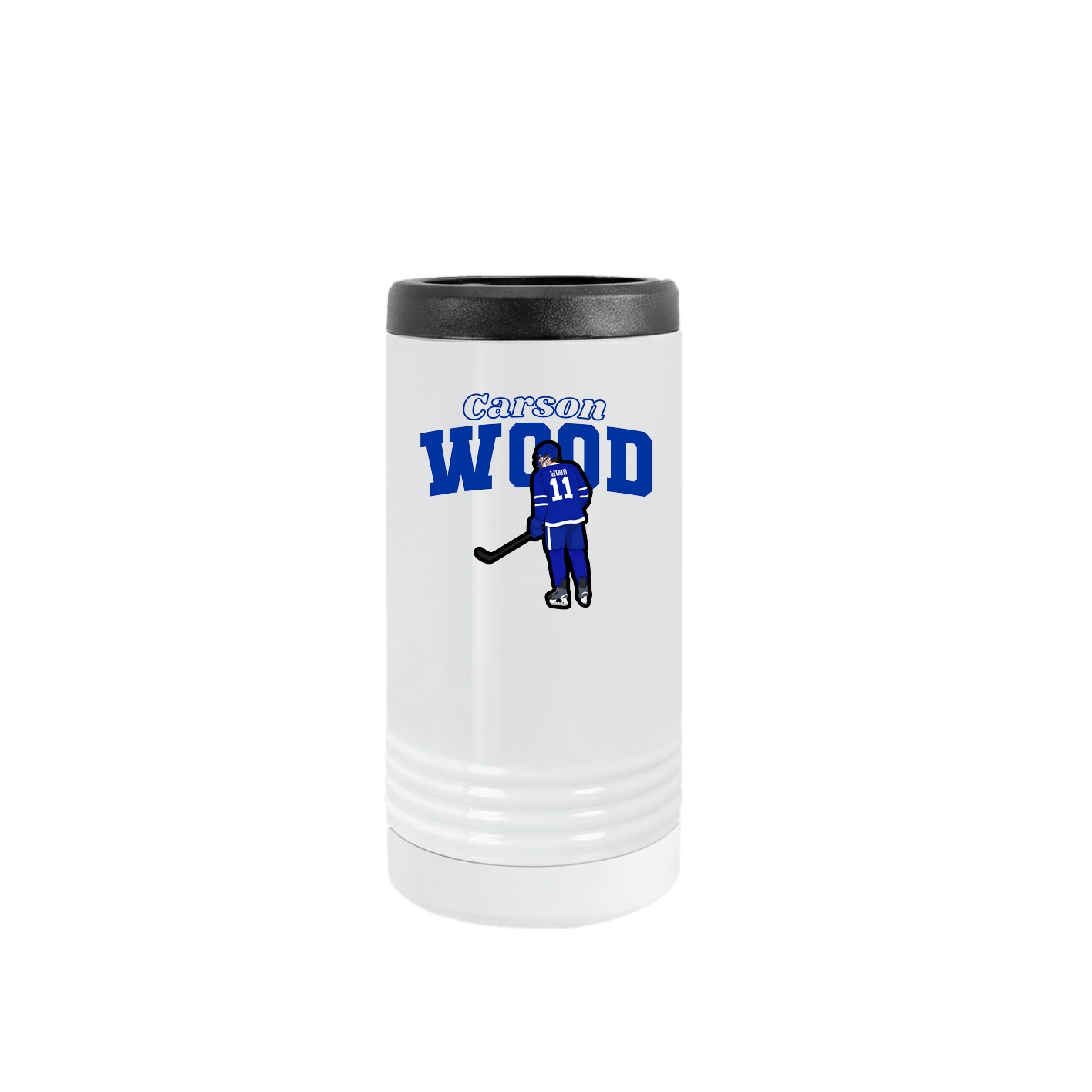 Slim Beverage Holder — Name Arch in White