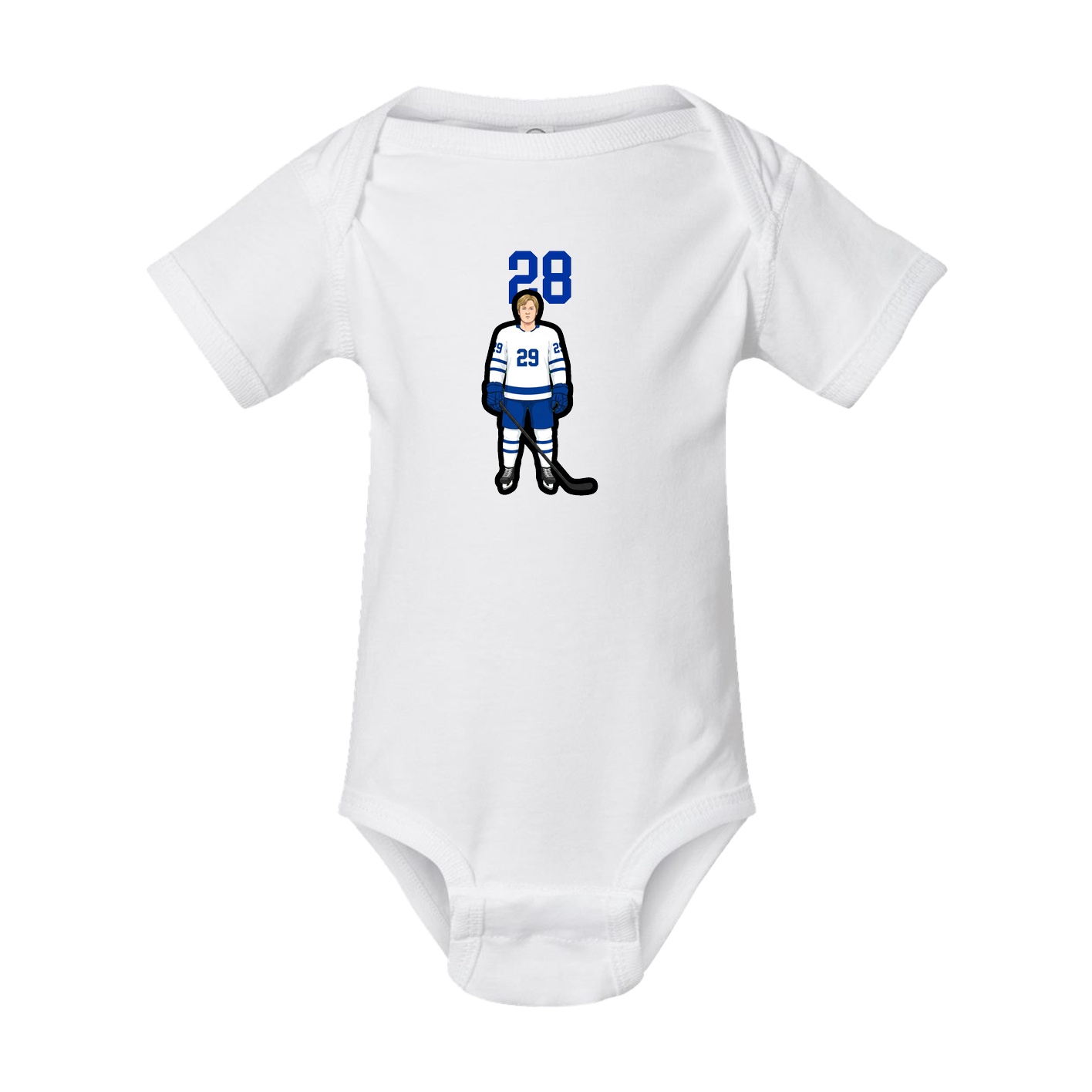 Baby Onesie — Number Top in White