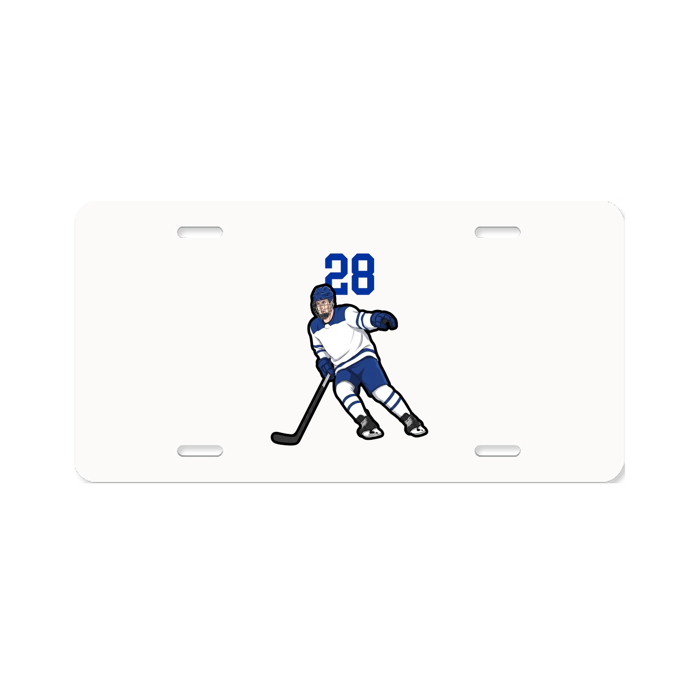License Plate — Number Top in Classic