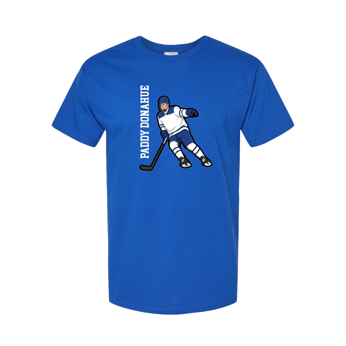 Youth Tee — Name Vertical in Royal