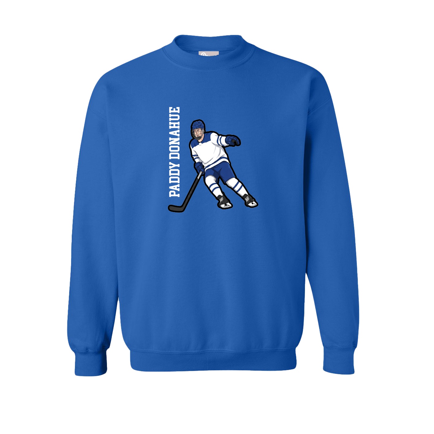 Fleece Crew — Name Vertical in Royal