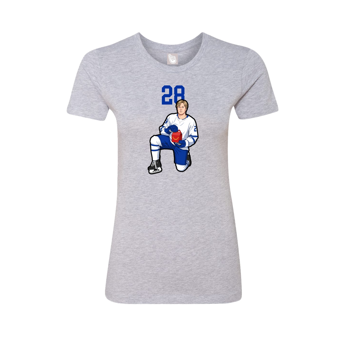 Womens Tee — Number Top in Grey