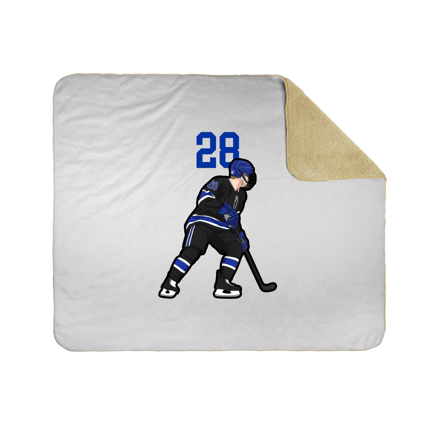 Throw Blanket — Number Top in White