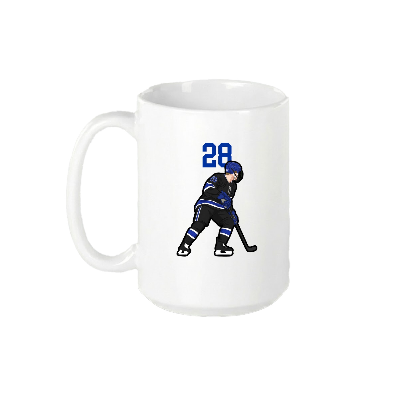 15oz Coffee Mug — Number Top in White