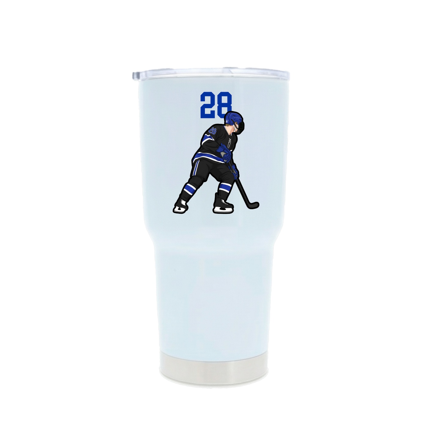 30oz Stainless Steel Tumbler — Number Top in White