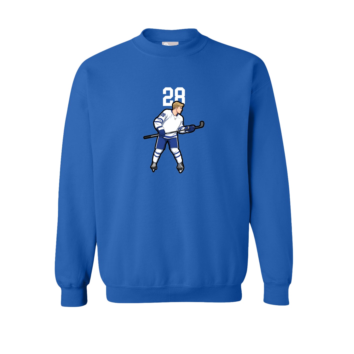 Fleece Crew — Number Top in Royal