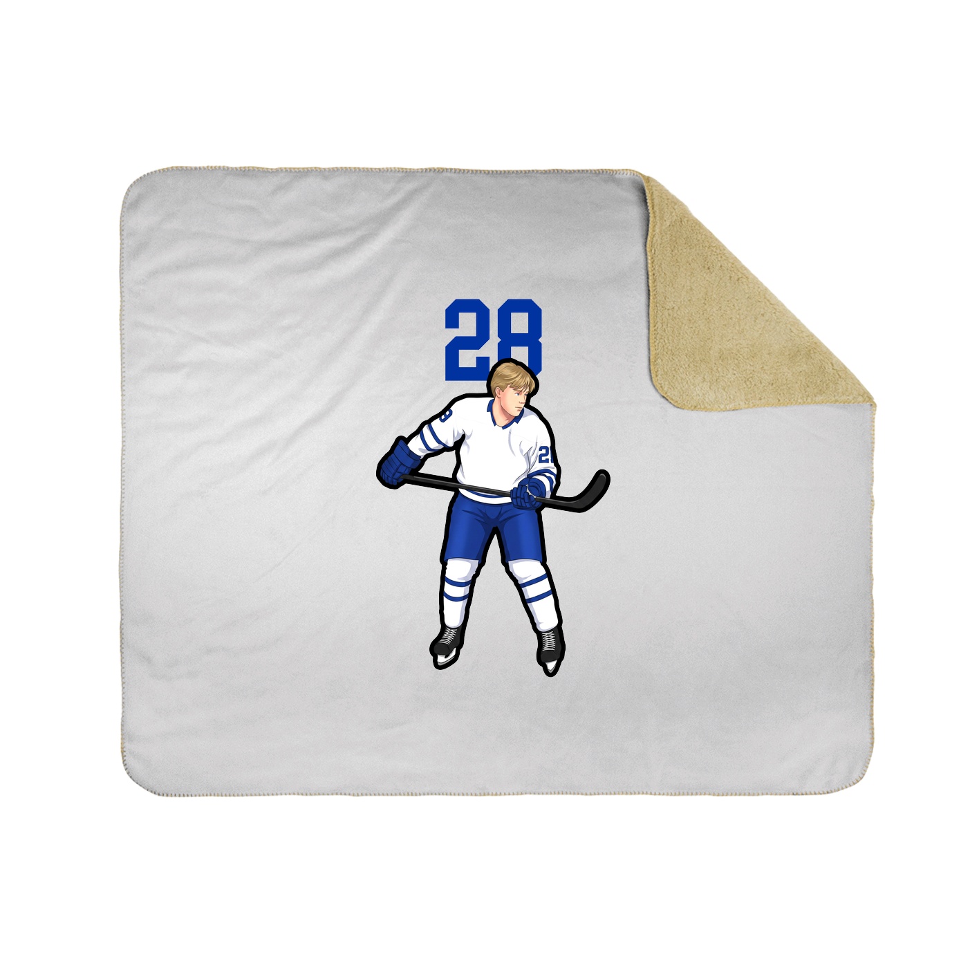 Throw Blanket — Number Top in White