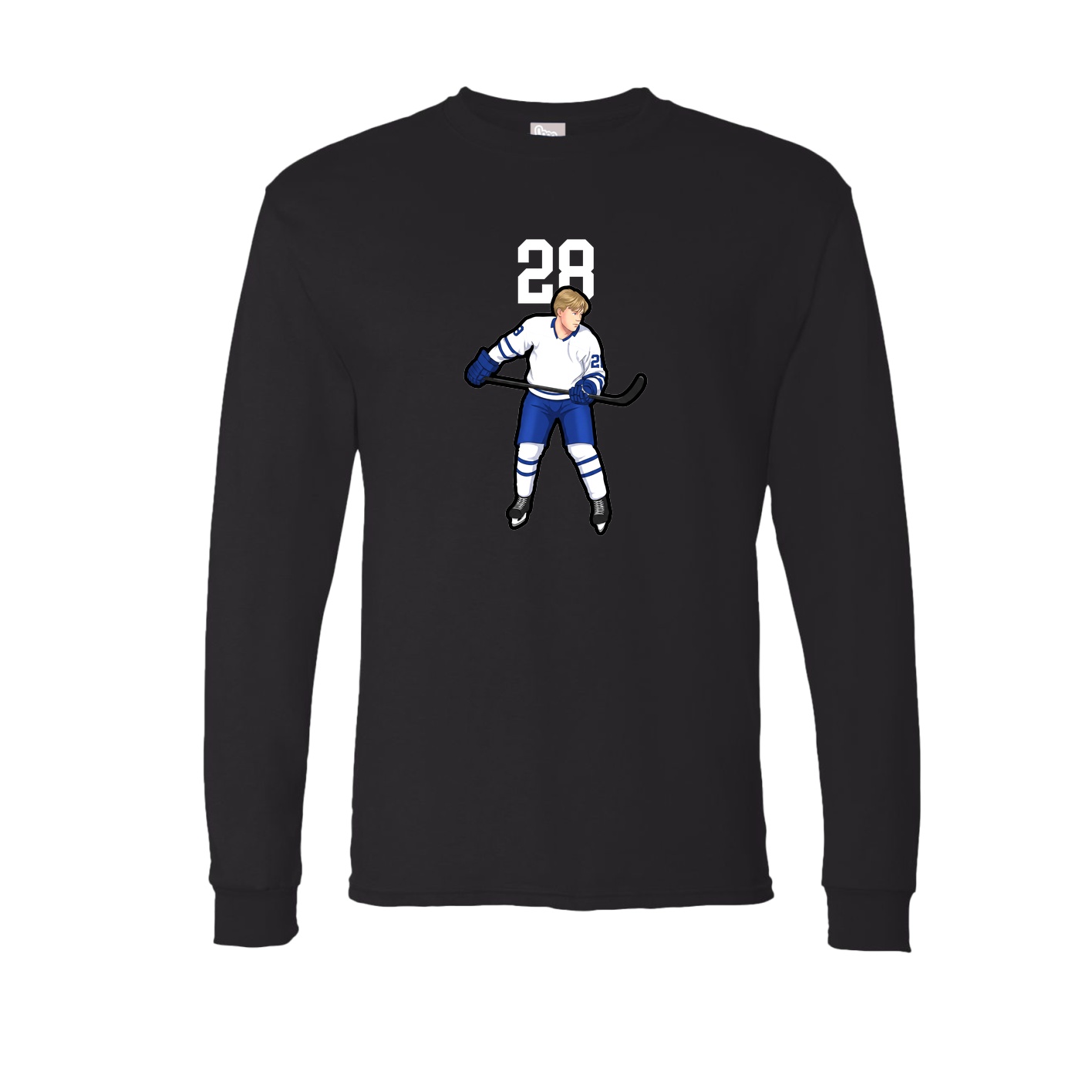 Long Sleeve Tee — Number Top in Black