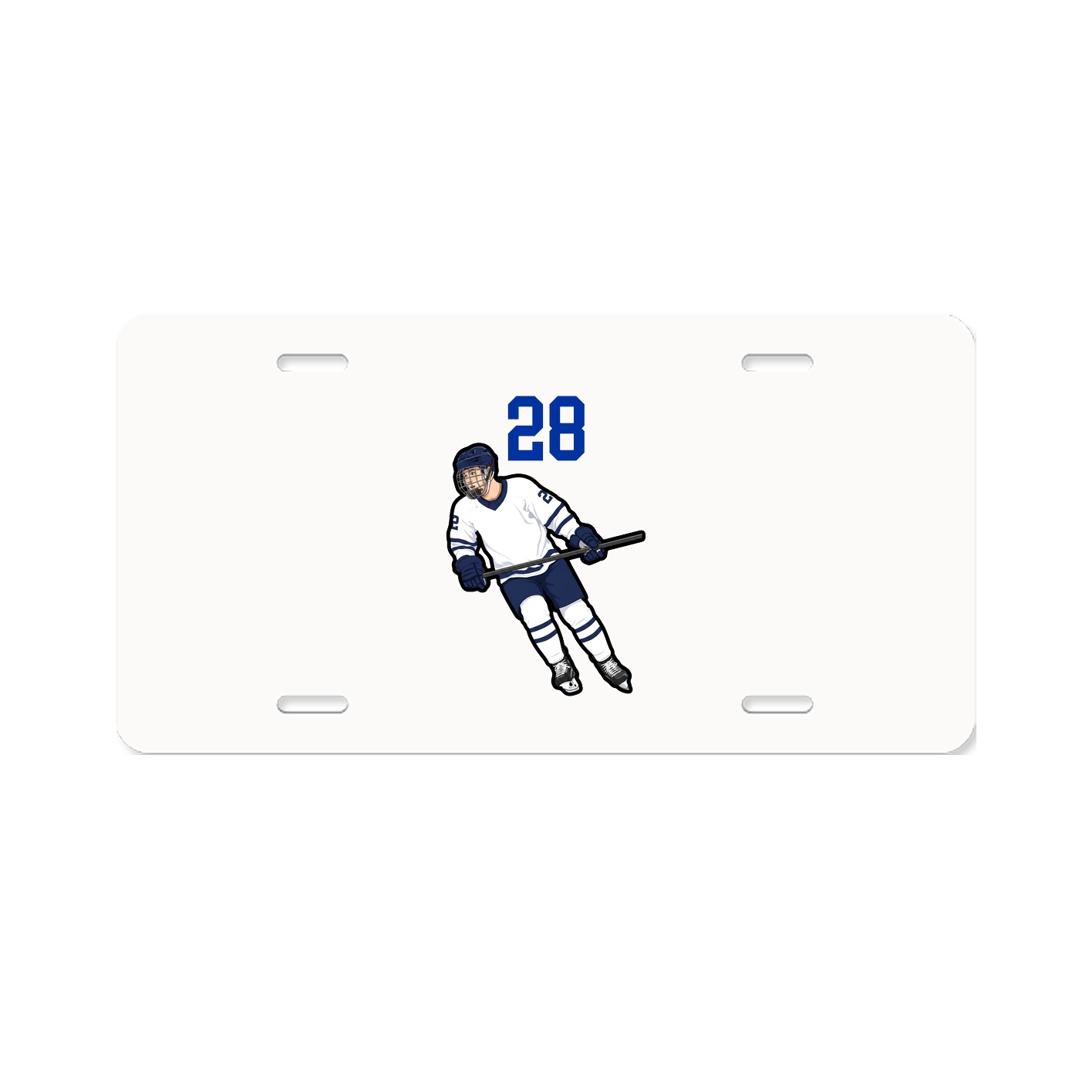 License Plate — Number Top in Classic