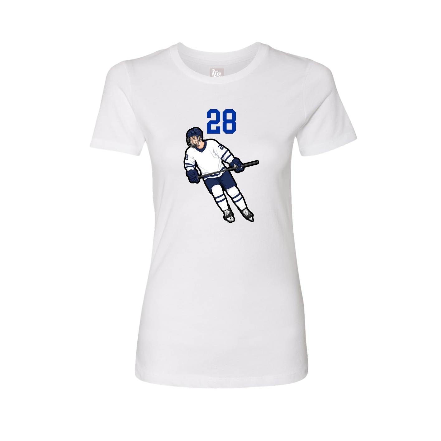Womens Tee — Number Top in White