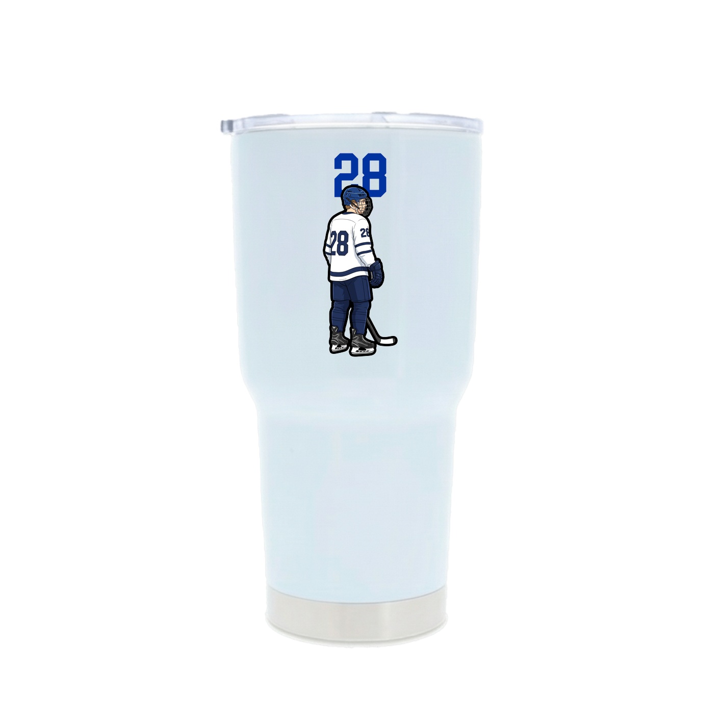 30oz Stainless Steel Tumbler — Number Top in White