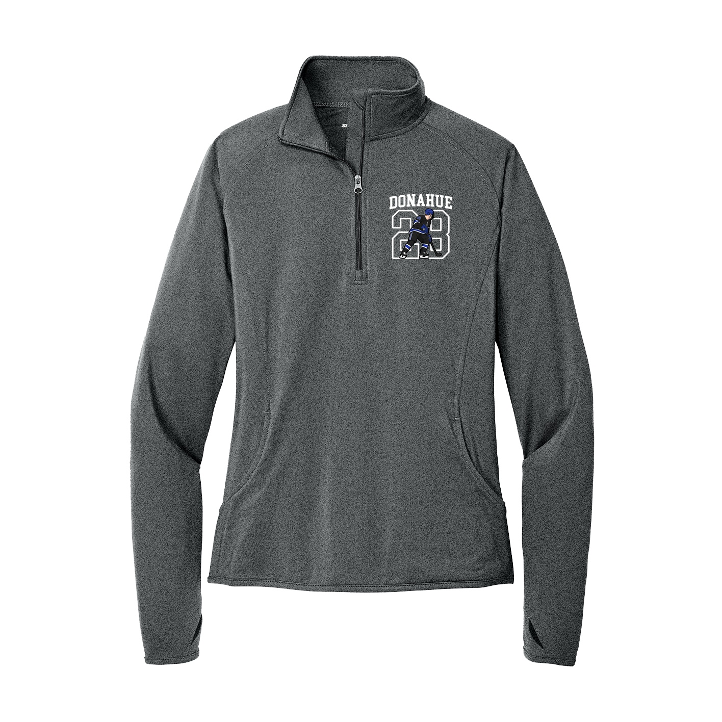 Women's Q-Zip Pullover — Shirsey in Grey