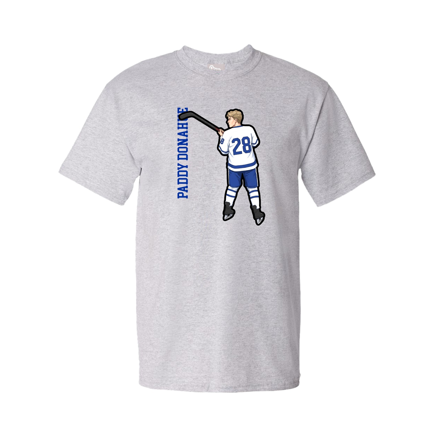 Youth Tee — Name Vertical in Grey