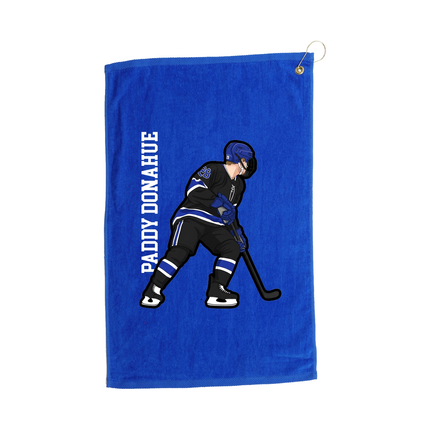 Golf Towel — Name Vertical in Royal