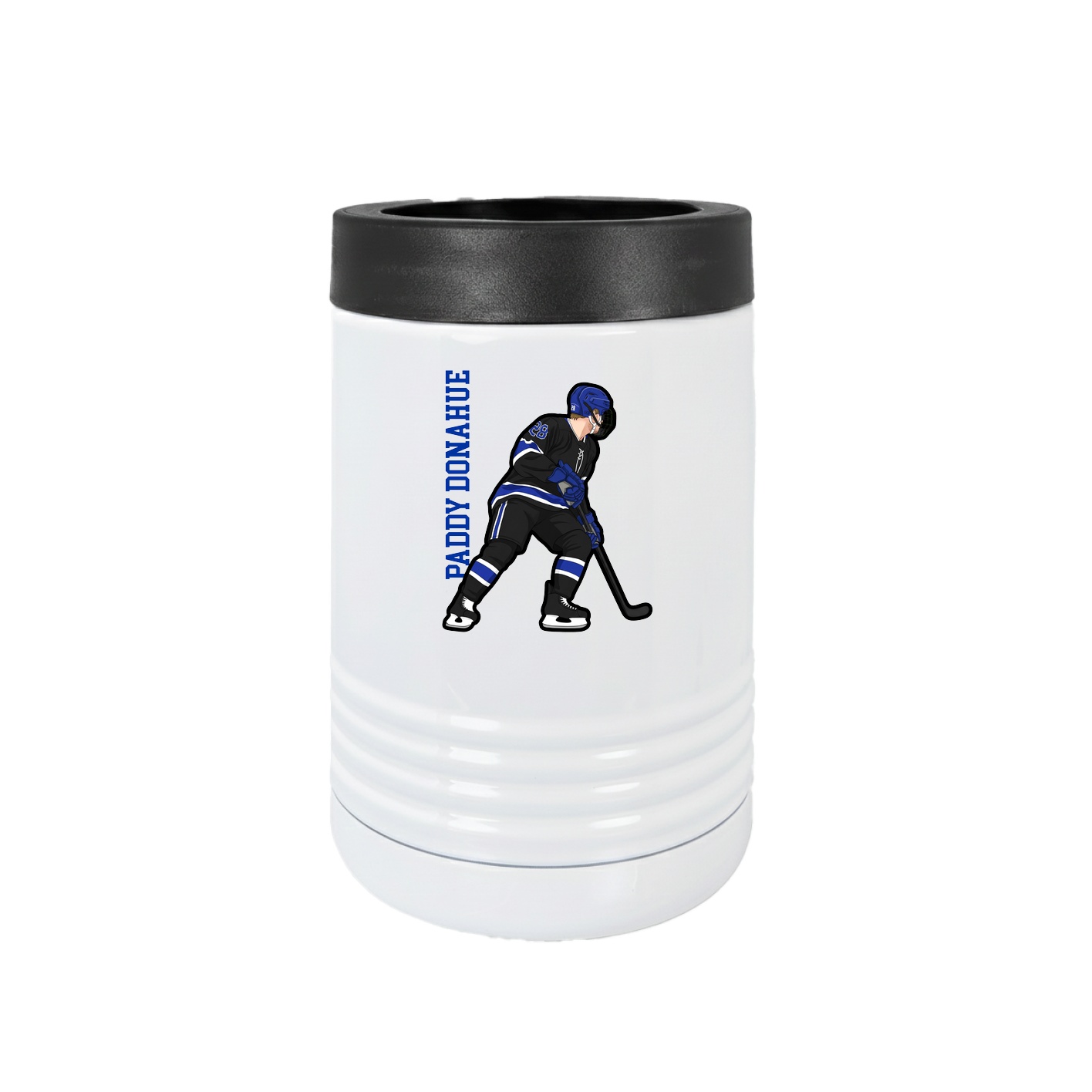 Beverage Holder — Name Vertical in White