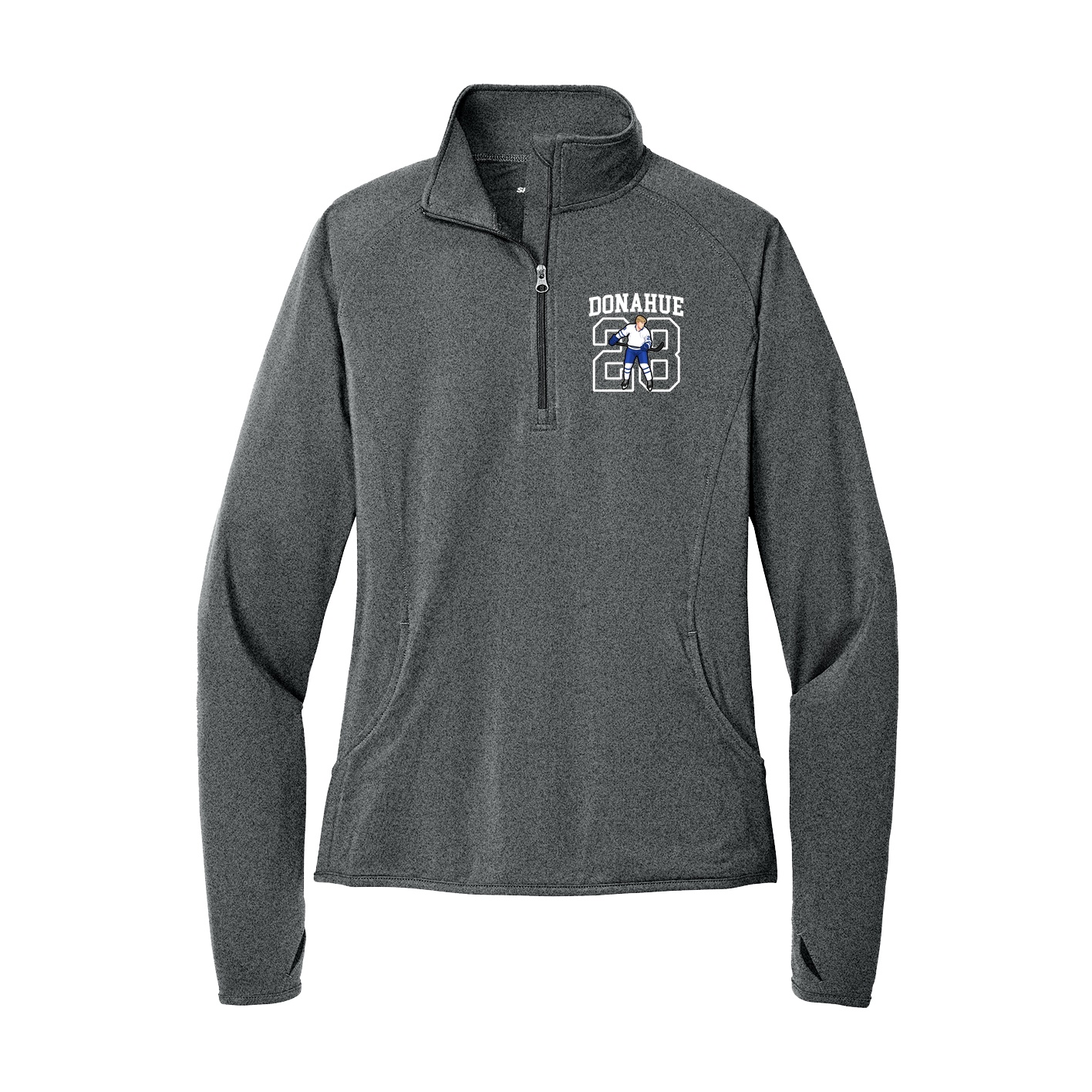 Women's Q-Zip Pullover — Shirsey in Grey