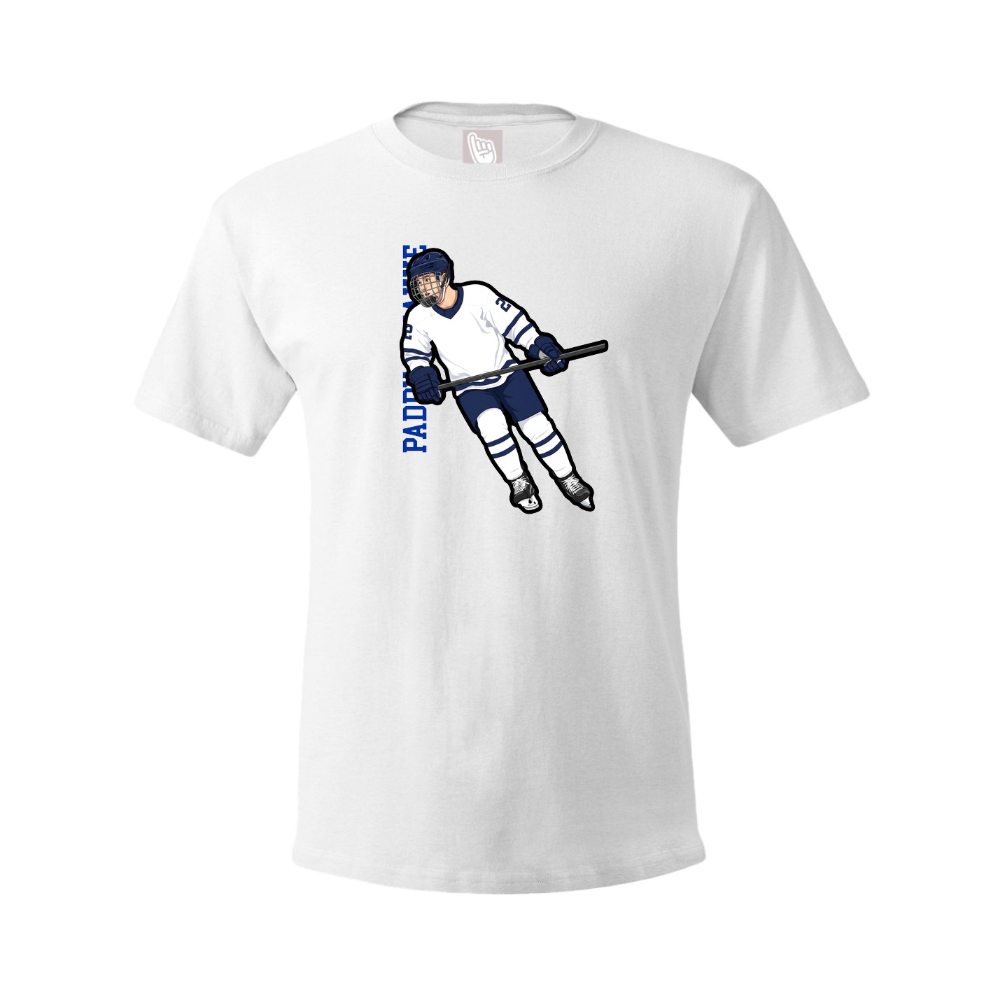Youth Tee — Name Vertical in White