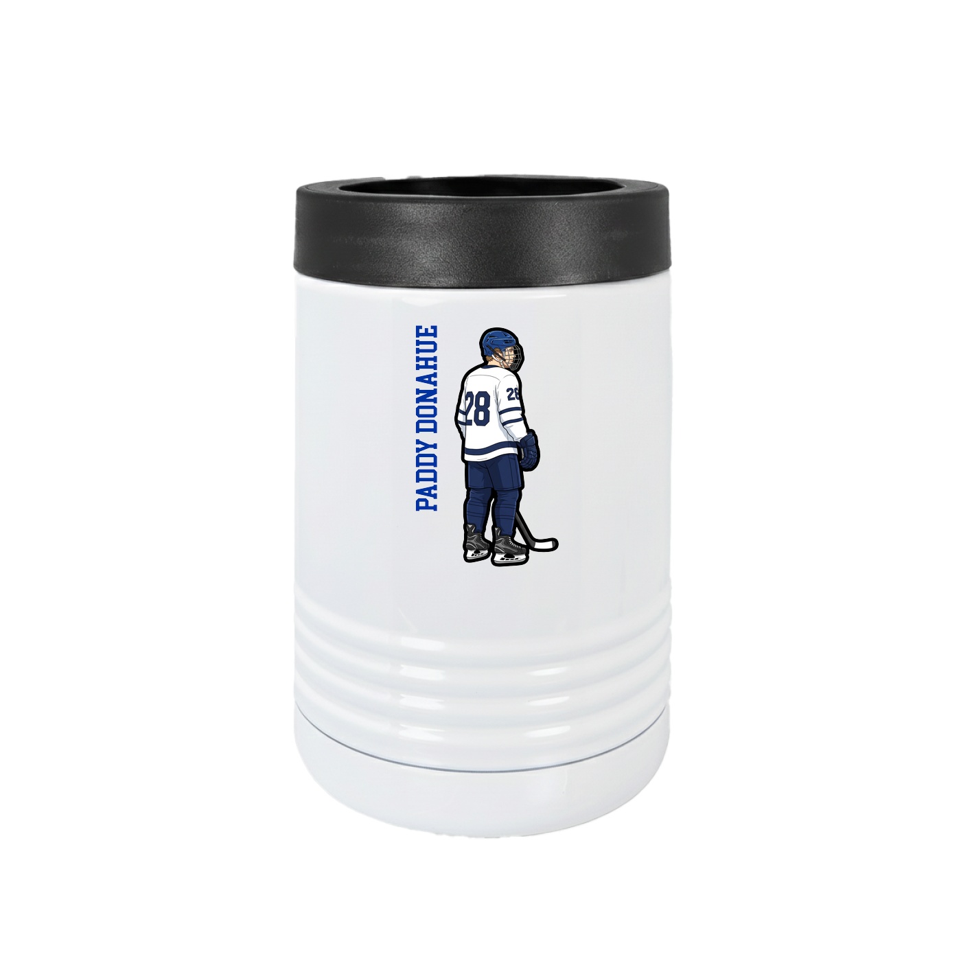 Beverage Holder — Name Vertical in White