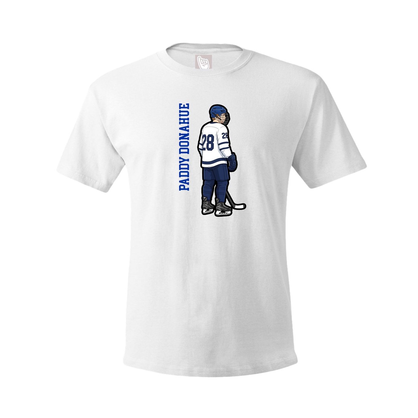 Youth Tee — Name Vertical in White