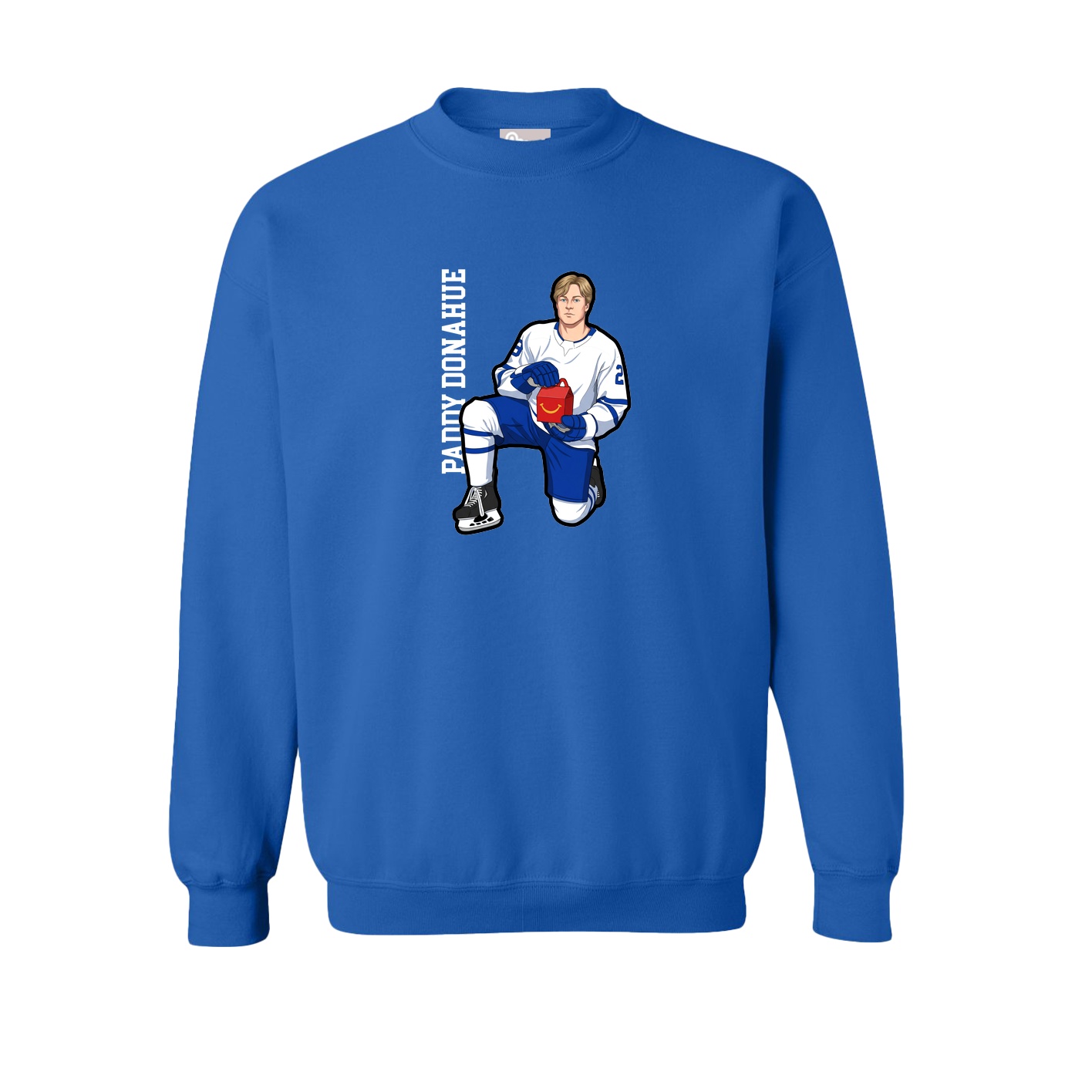 Fleece Crew — Name Vertical in Royal