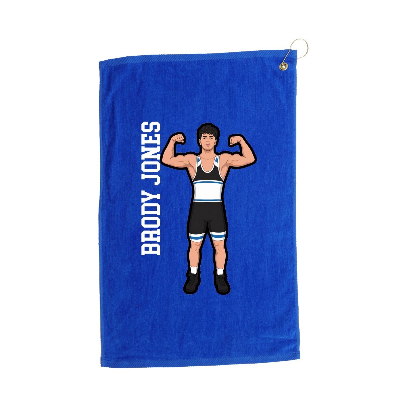 Golf Towel — Name Vertical in Royal