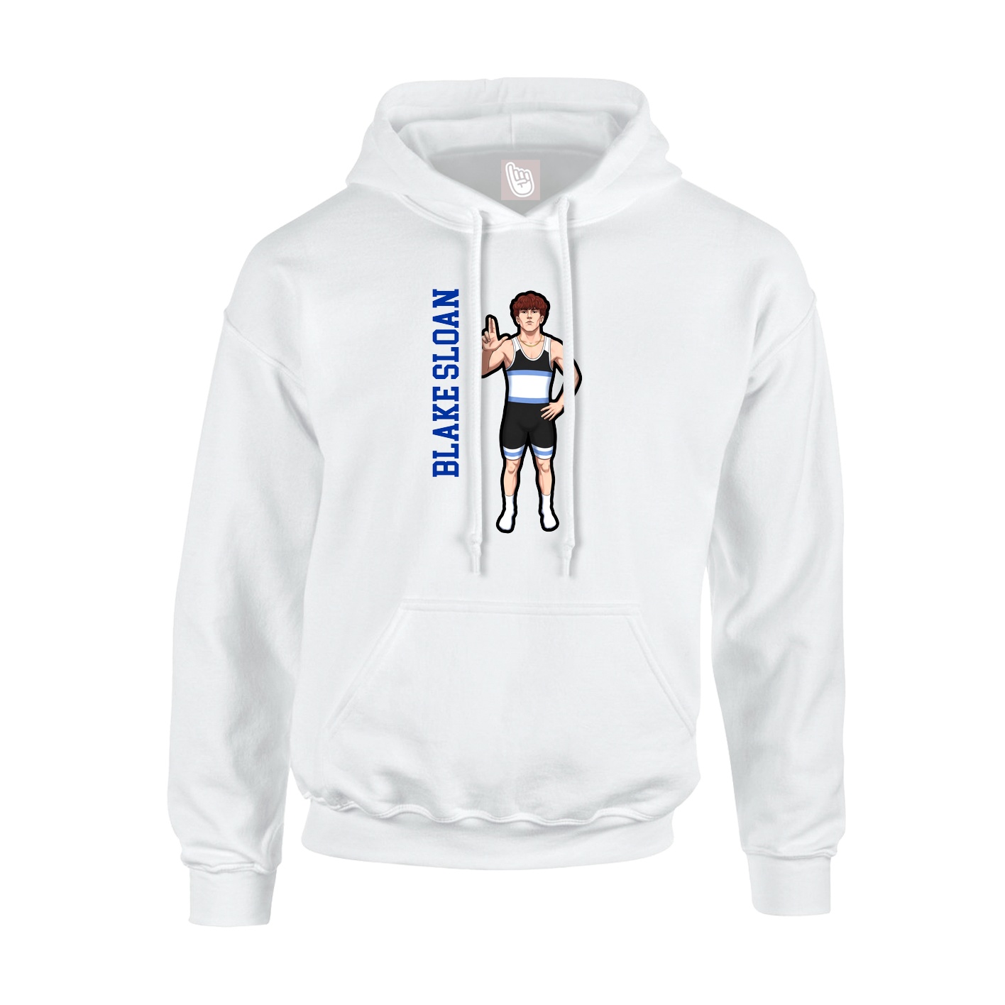 Hoodie — Name Vertical in White