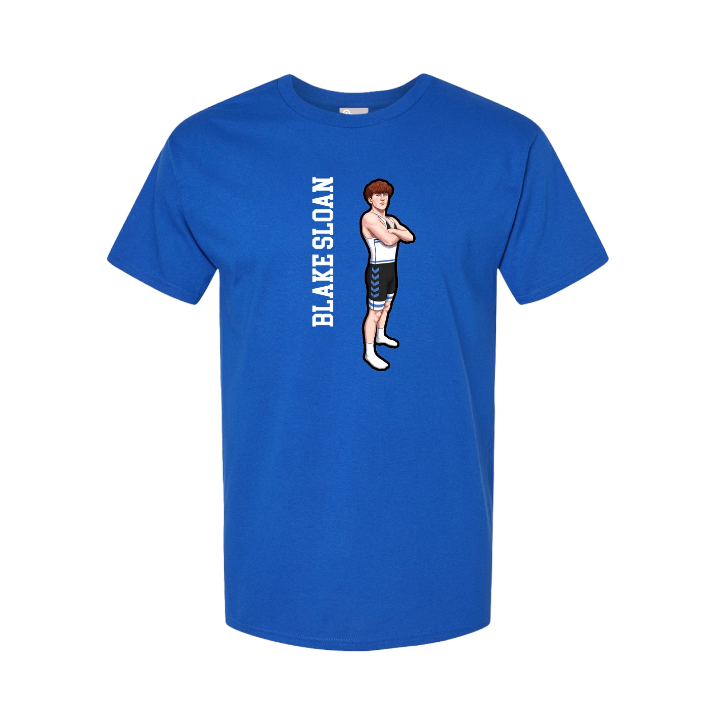 Tee — Name Vertical in Royal