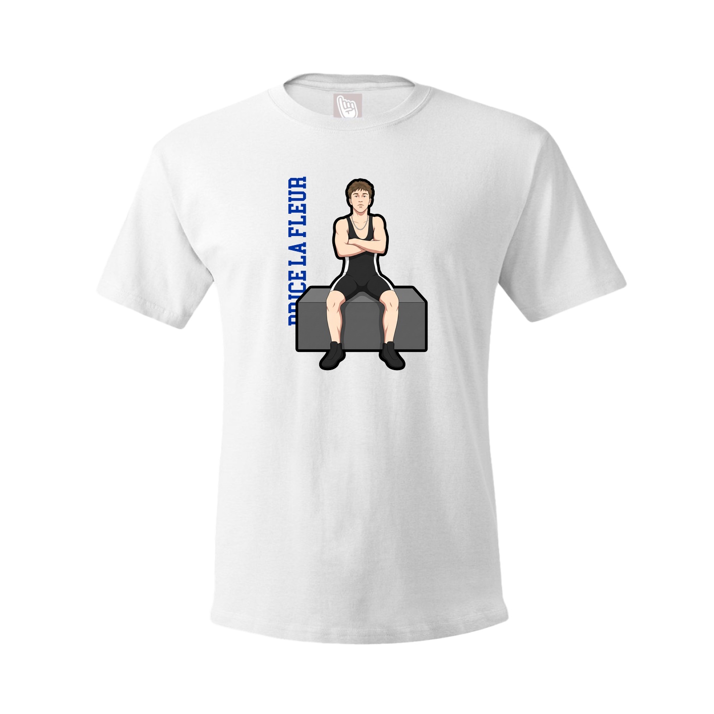 Youth Tee — Name Vertical in White