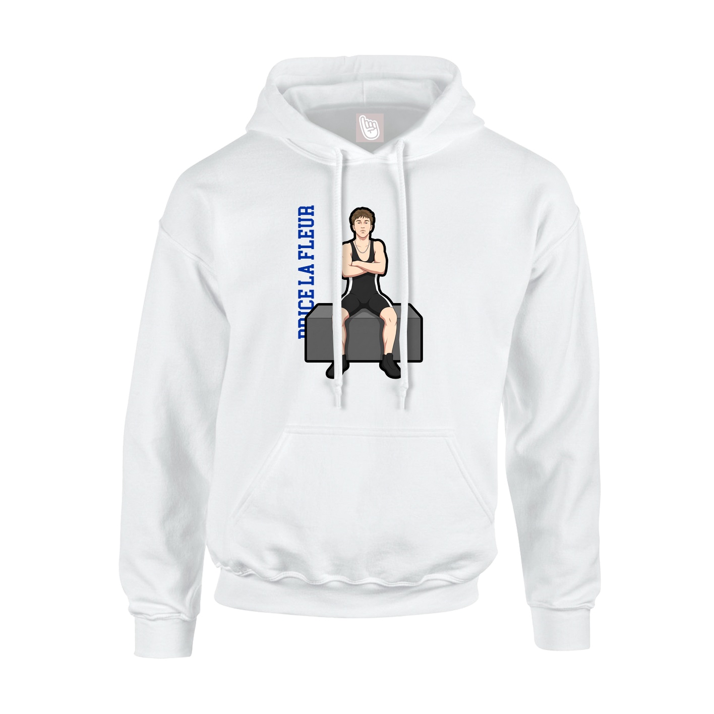 Youth Hoodie — Name Vertical in White