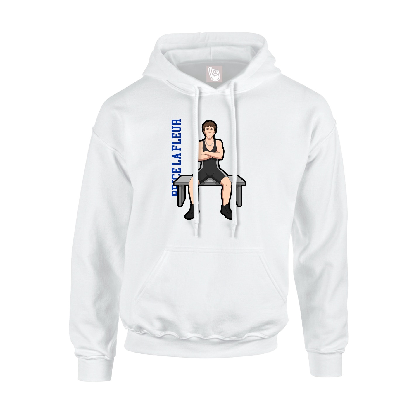 Hoodie — Name Vertical in White
