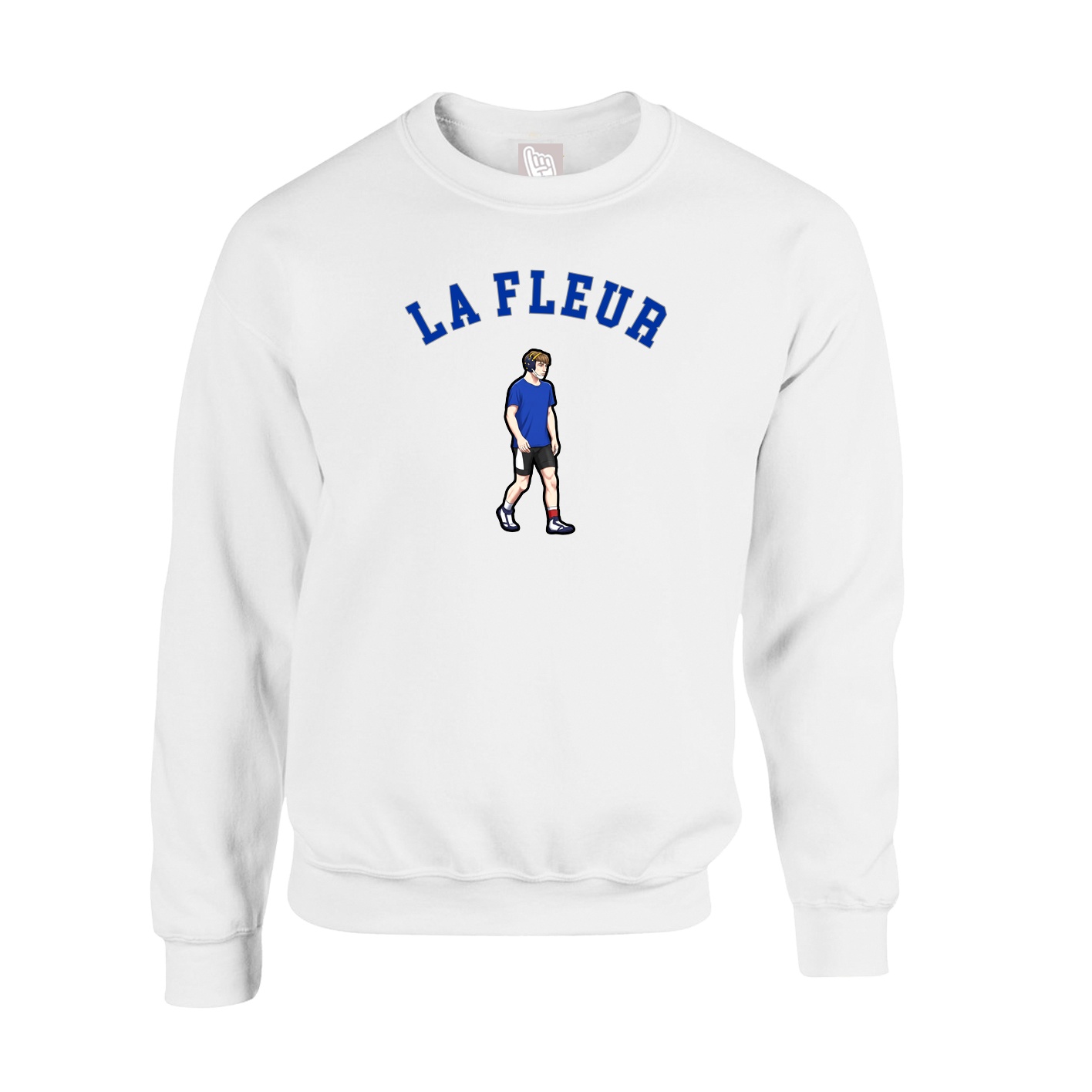 Fleece Crew — Shirsey Arch in White