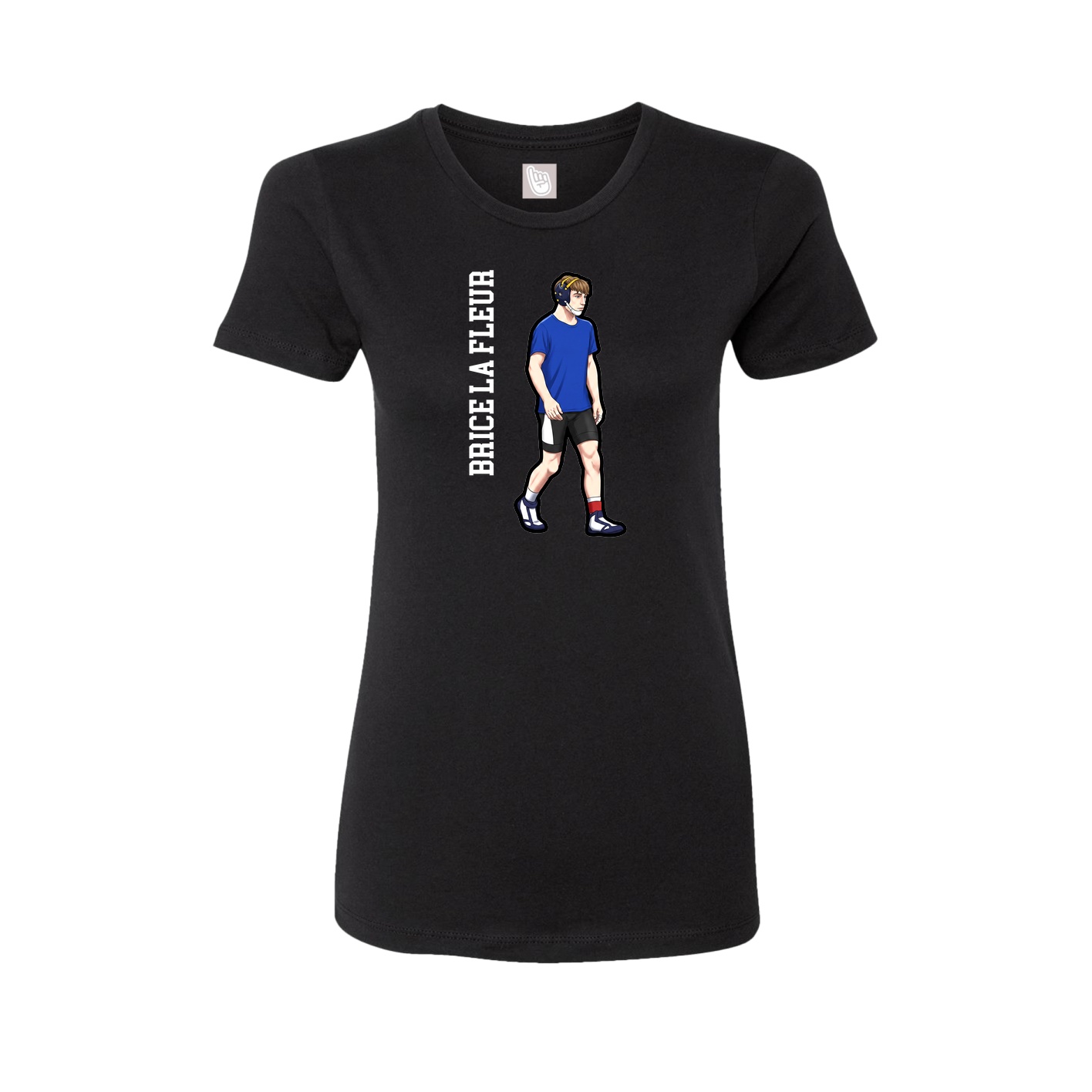 Womens Tee — Name Vertical in Black