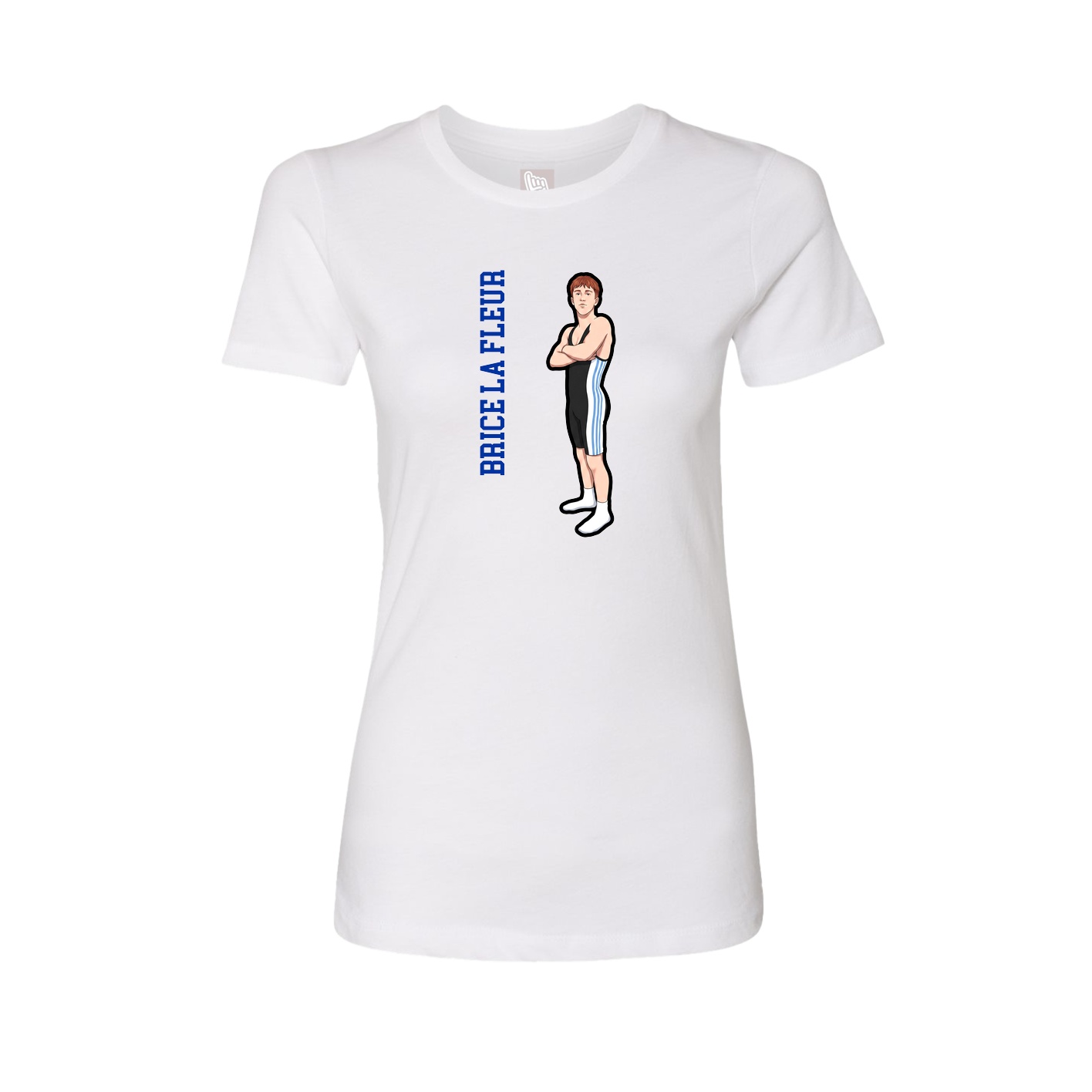 Womens Tee — Name Vertical in White