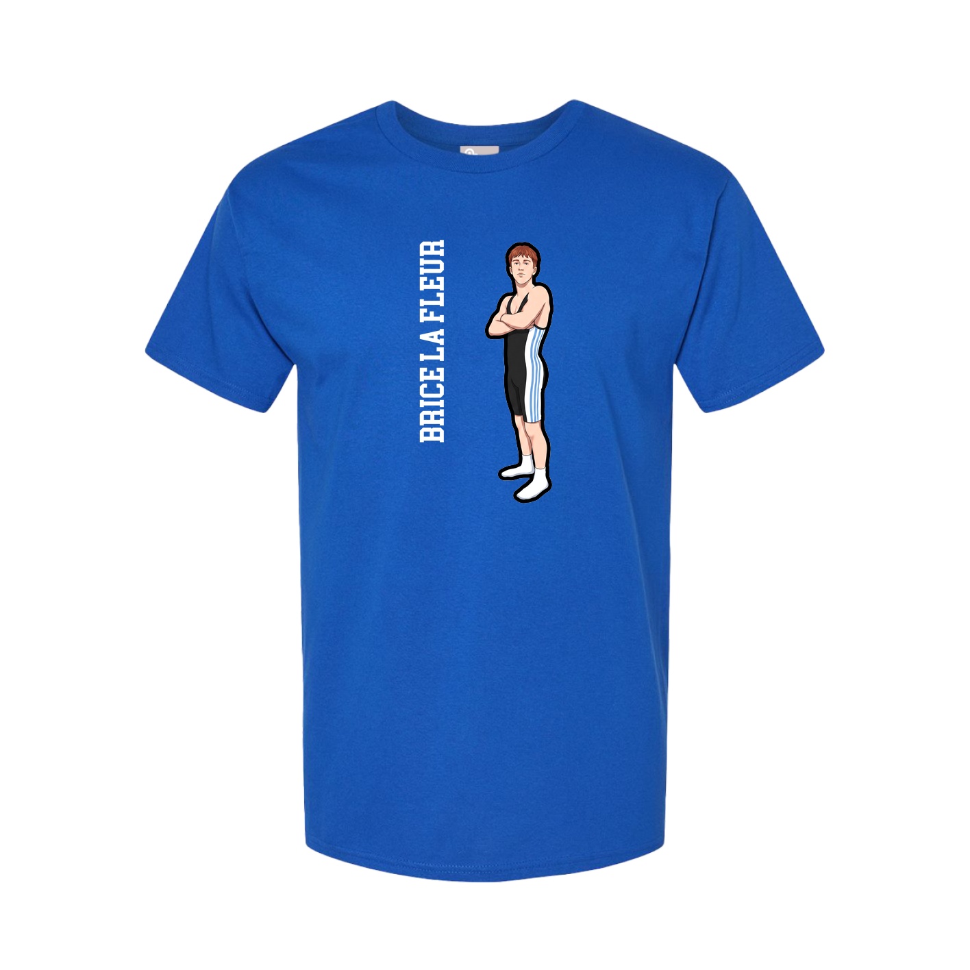 Youth Tee — Name Vertical in Royal