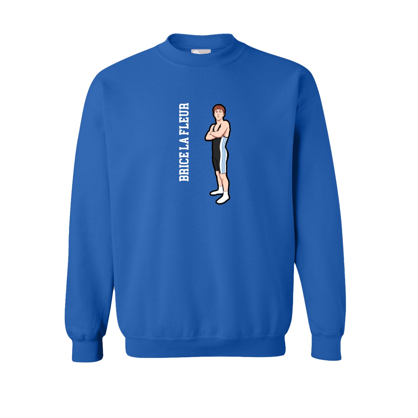 Fleece Crew — Name Vertical in Royal