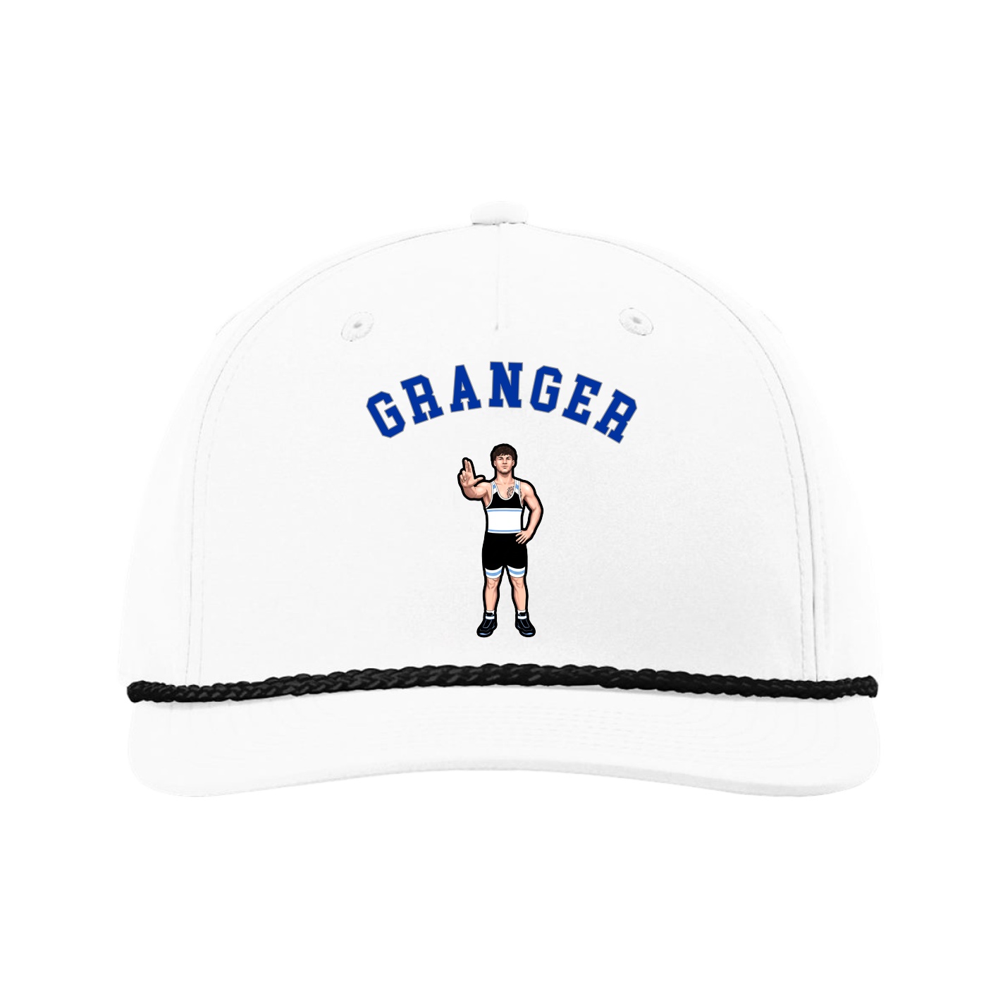 Five-Panel Classic Rope Cap — Shirsey Arch in White