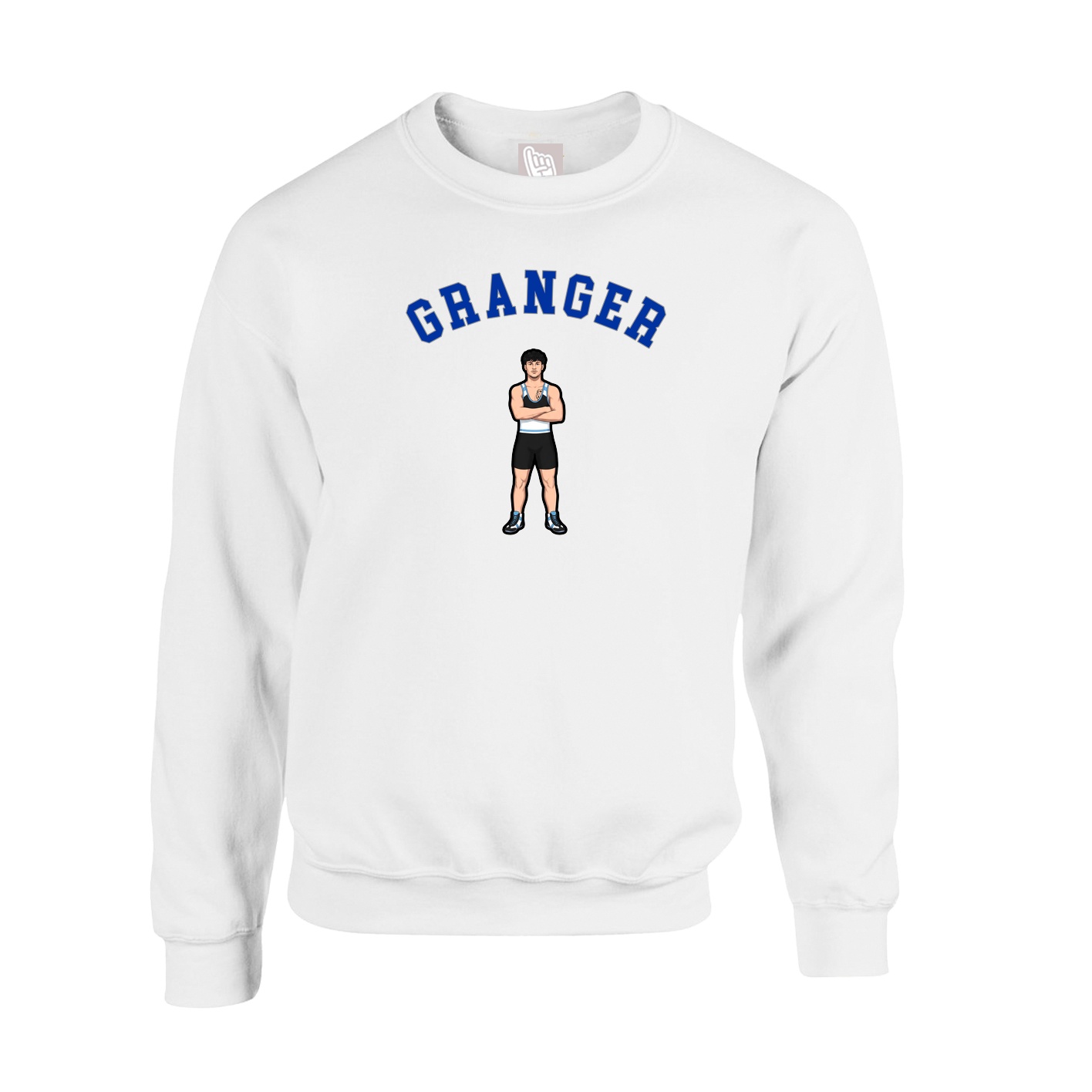 Fleece Crew — Shirsey Arch in White