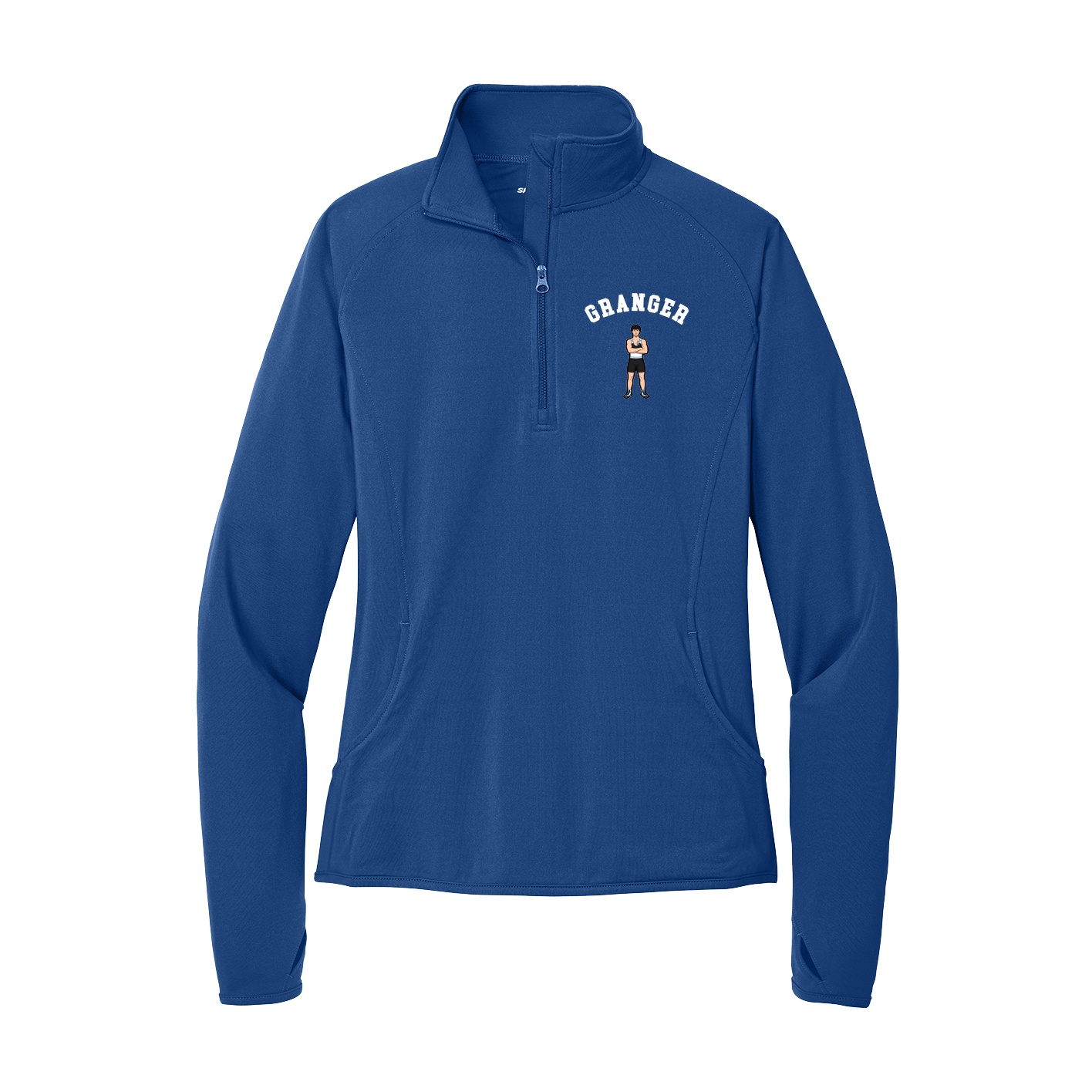 Women's Q-Zip Pullover — Shirsey Arch in Royal