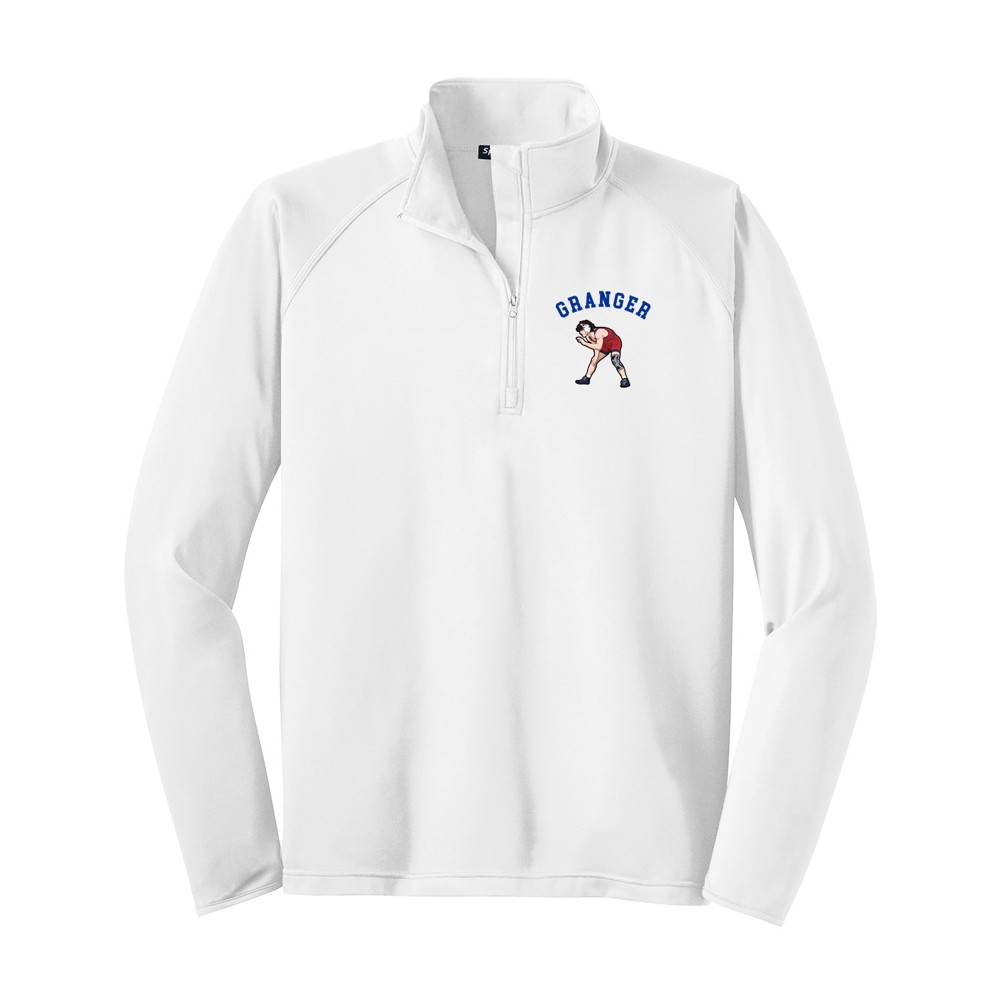Q-Zip Pullover — Shirsey Arch in White