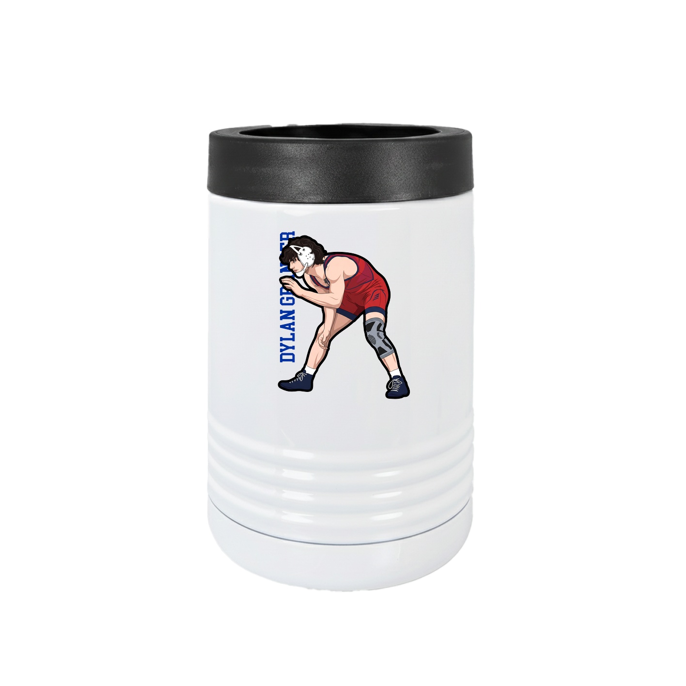 Beverage Holder — Name Vertical in White