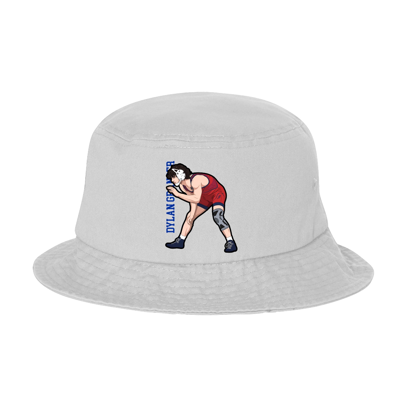 Bucket Cap — Name Vertical in White