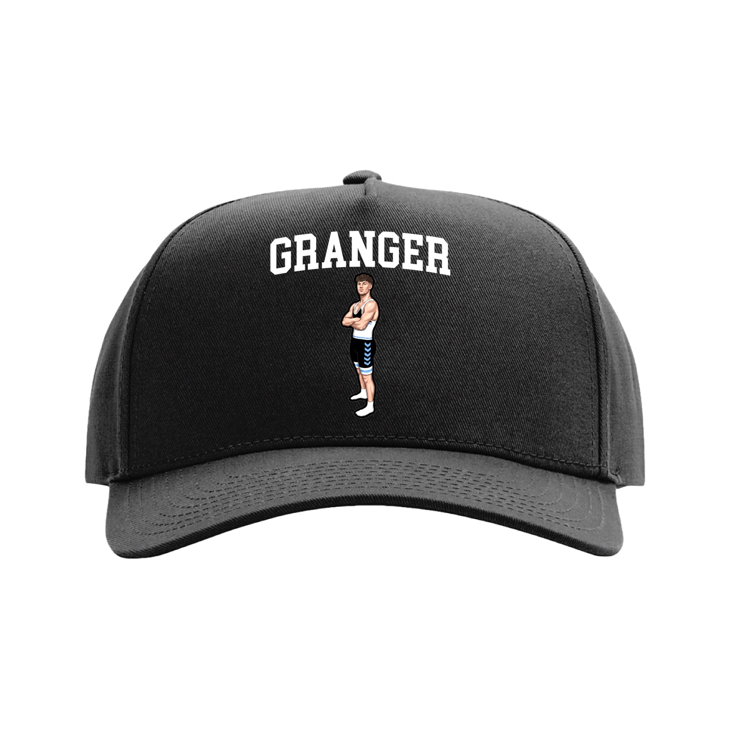 Full Fabric Five-Panel Champ Cap — Shirsey in Black