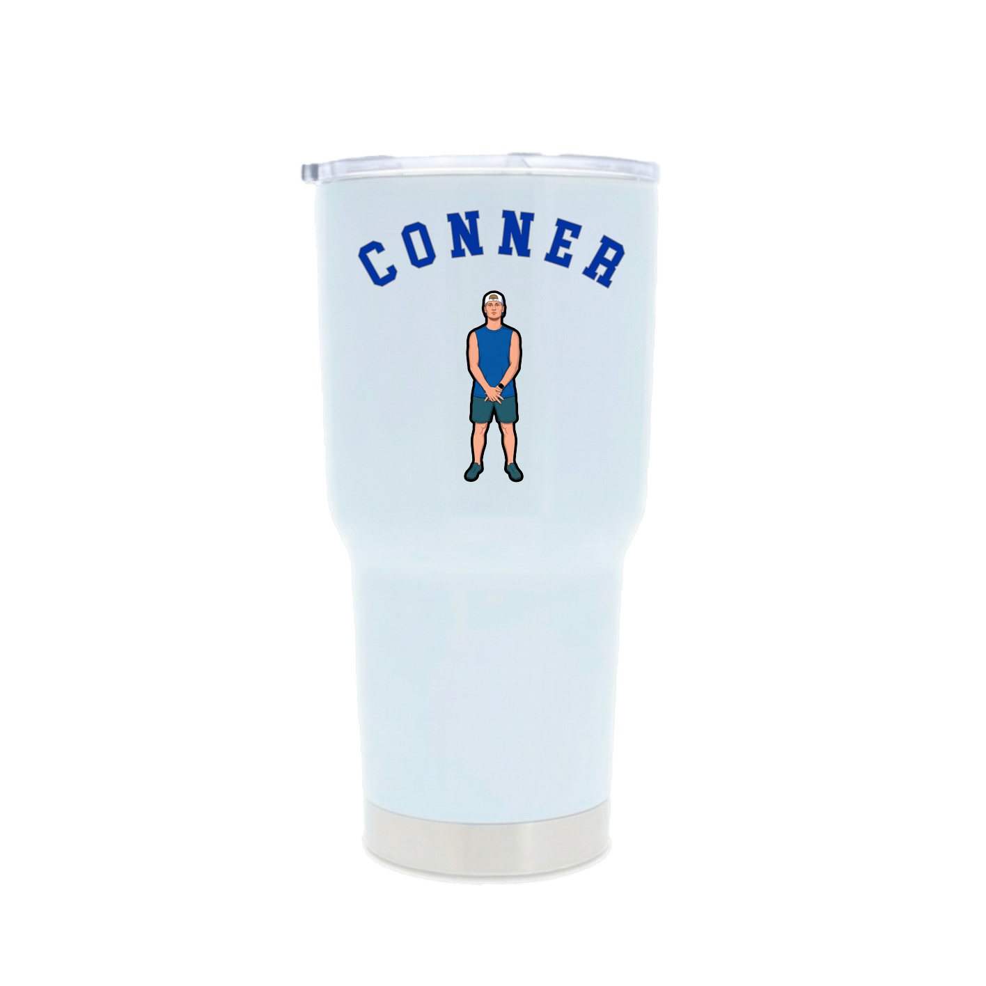 30oz Stainless Steel Tumbler — Shirsey Arch in White