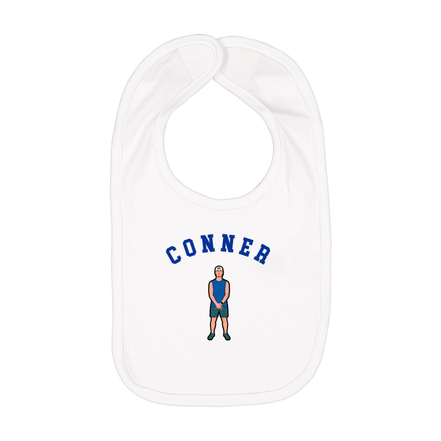Infant Bib — Shirsey Arch in White